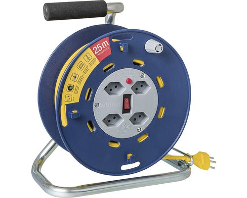 Kunststoff Kabelrolle 25 m blau/grau